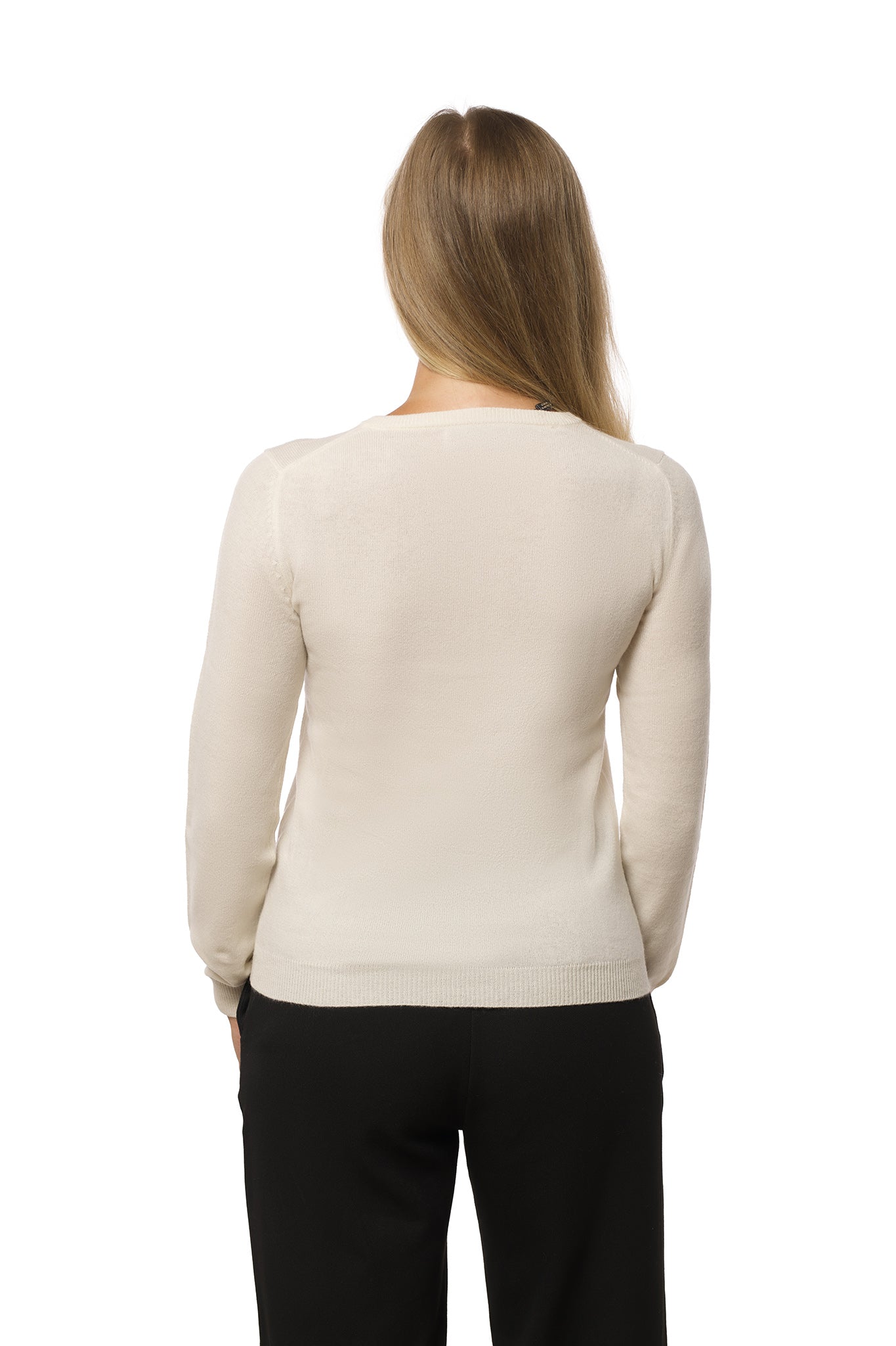 Classic Cashmere Cardigan – White