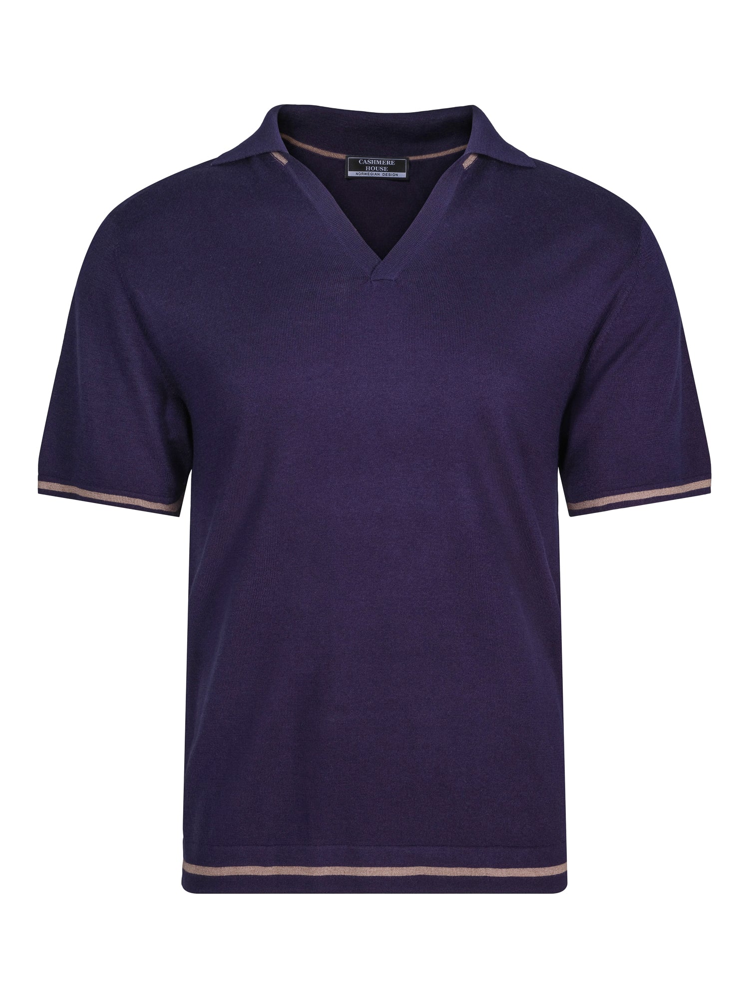Eksklusiv kasjmir–silke polo navy