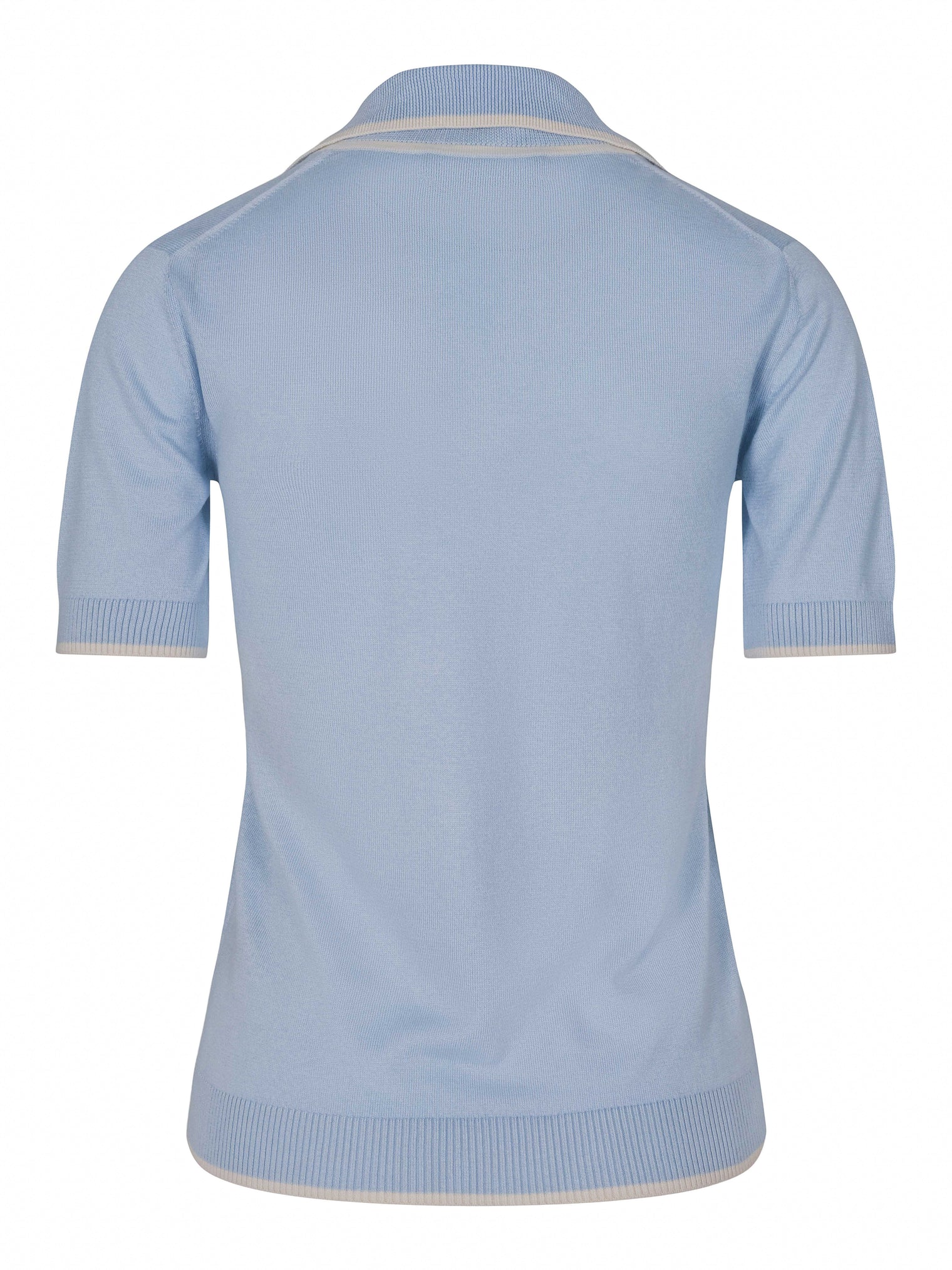 Polo in cashmere and silk Light blue