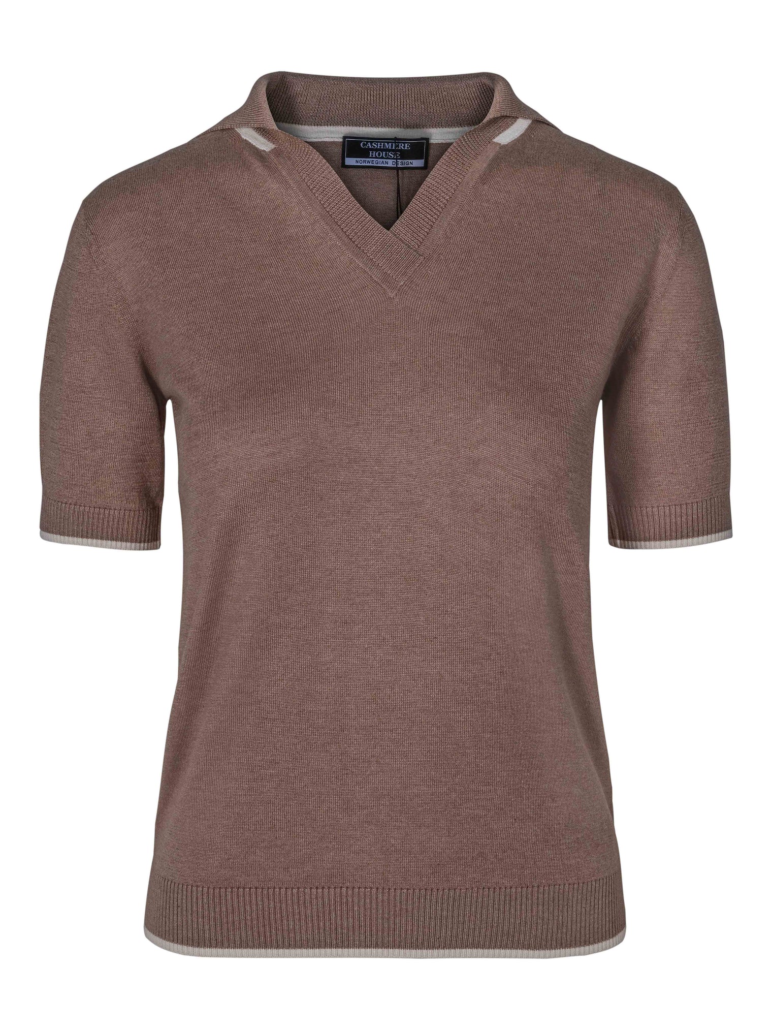 Polo in cashmere and silk mix nature