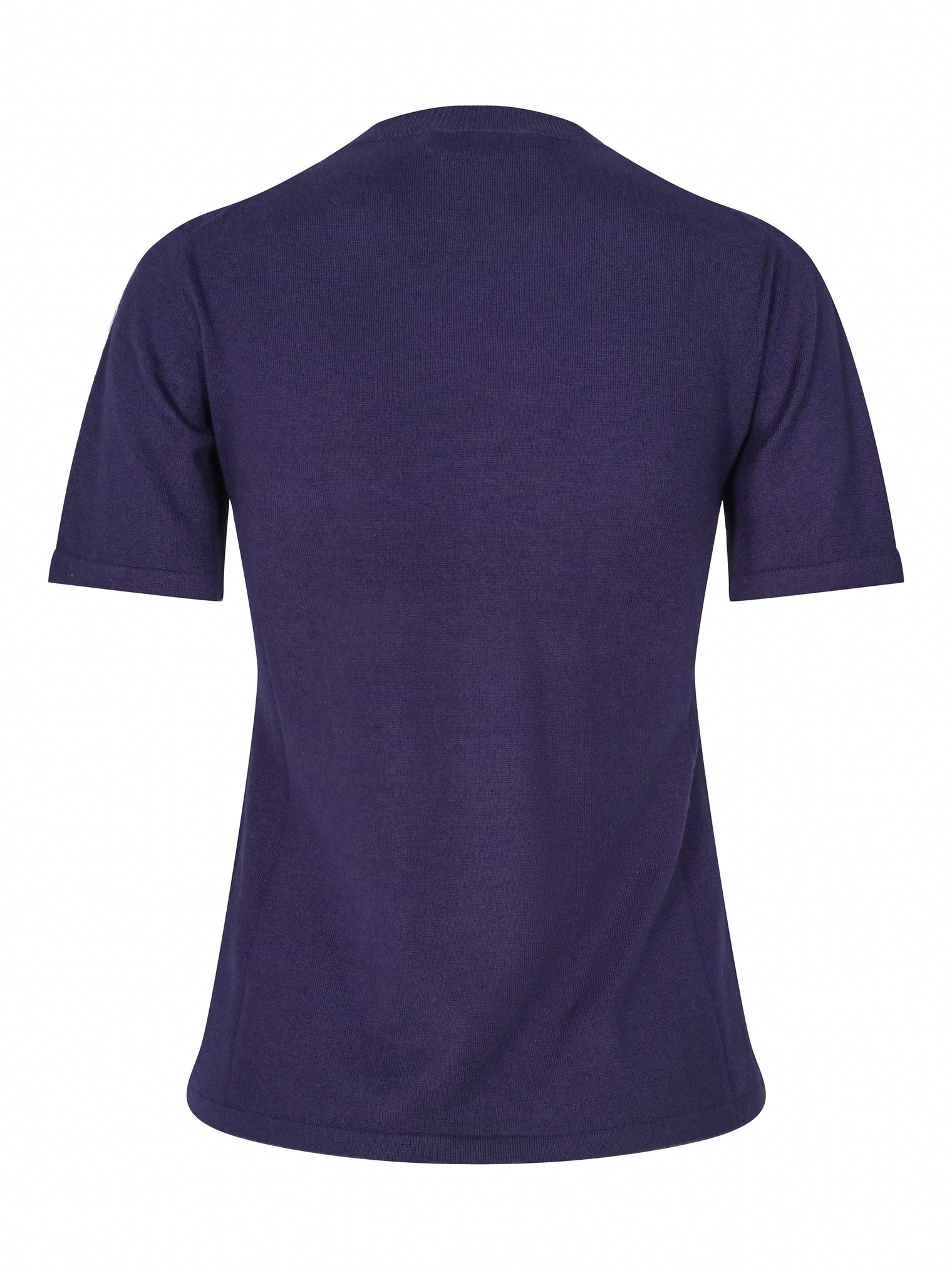 Timeless short-sleeved t-shirt in exclusive cashmere silk Navy blue