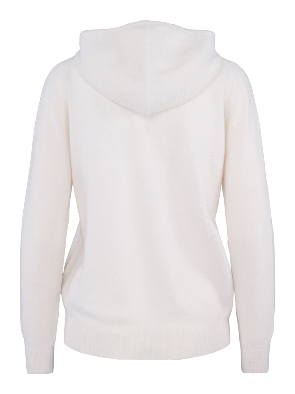 White cashmere hoodie jacket
