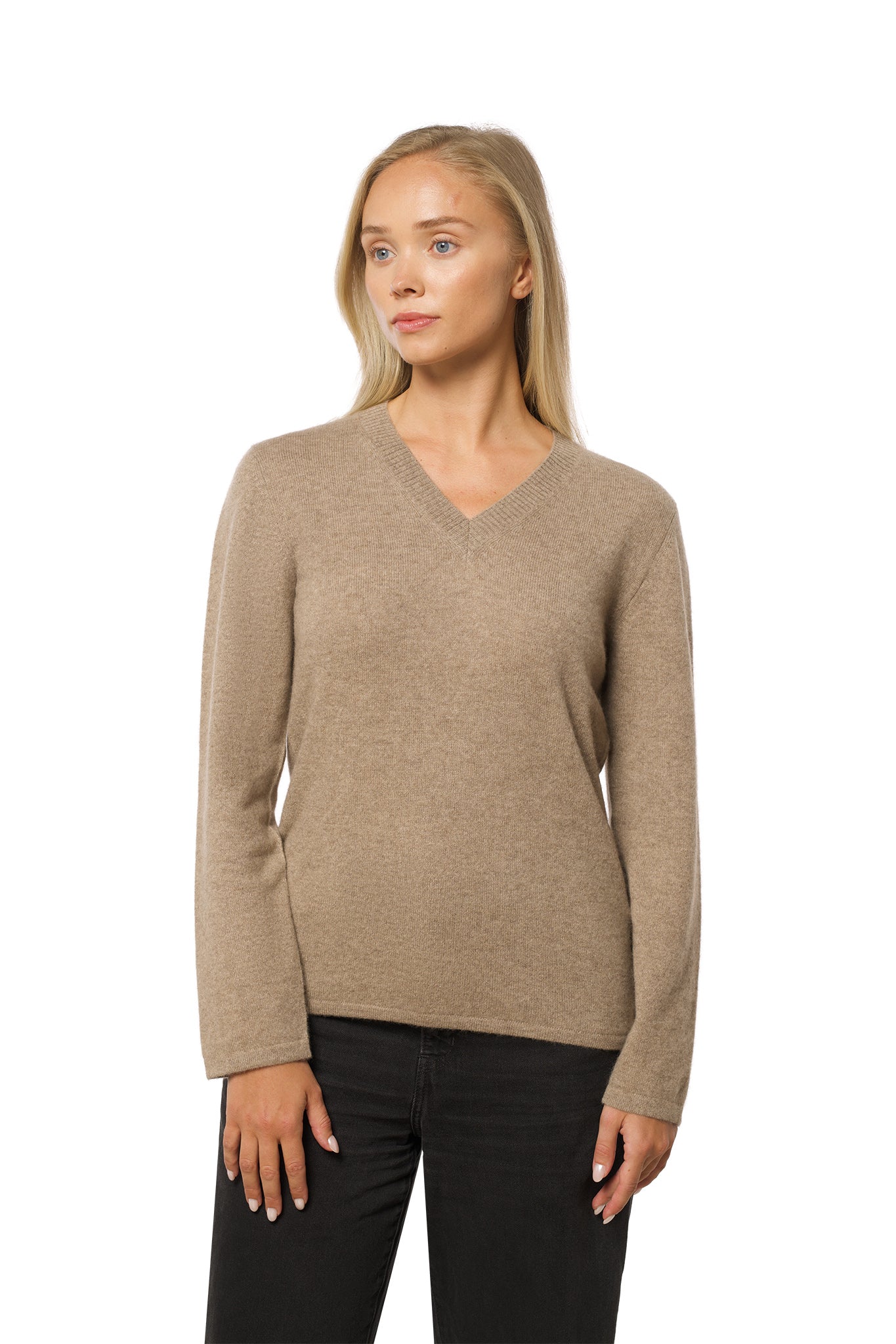 Classic Organic Cashmere V-Neck Sweater