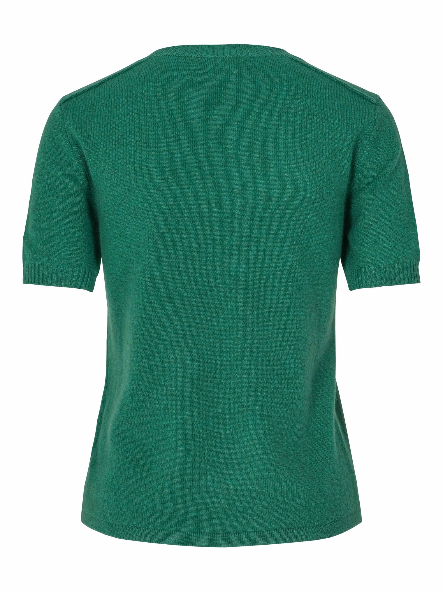 Short-sleeved cashmere t-shirt green
