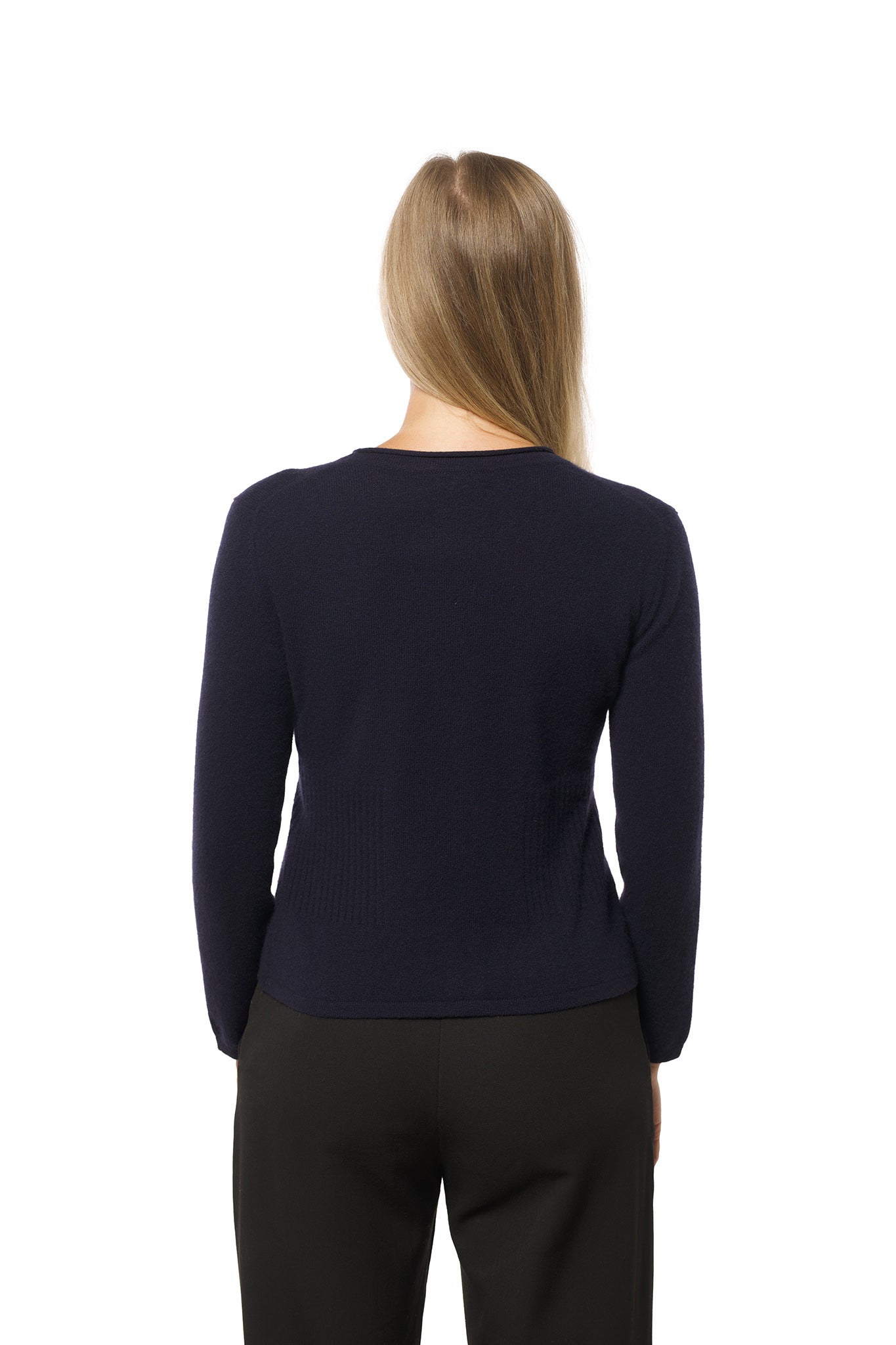 Classic cashmere cardigan navy blue