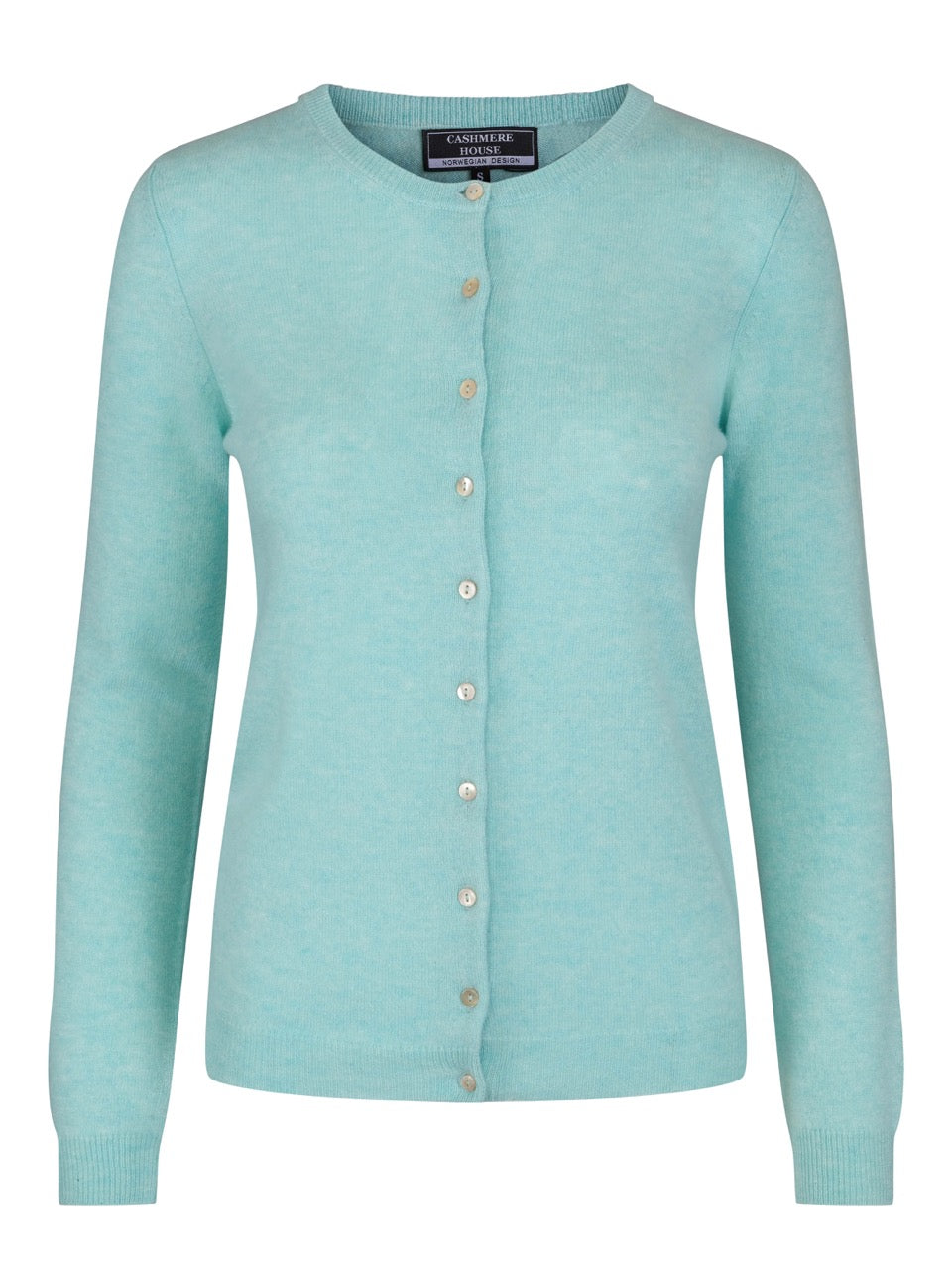 Classic cashmere cardigan mint