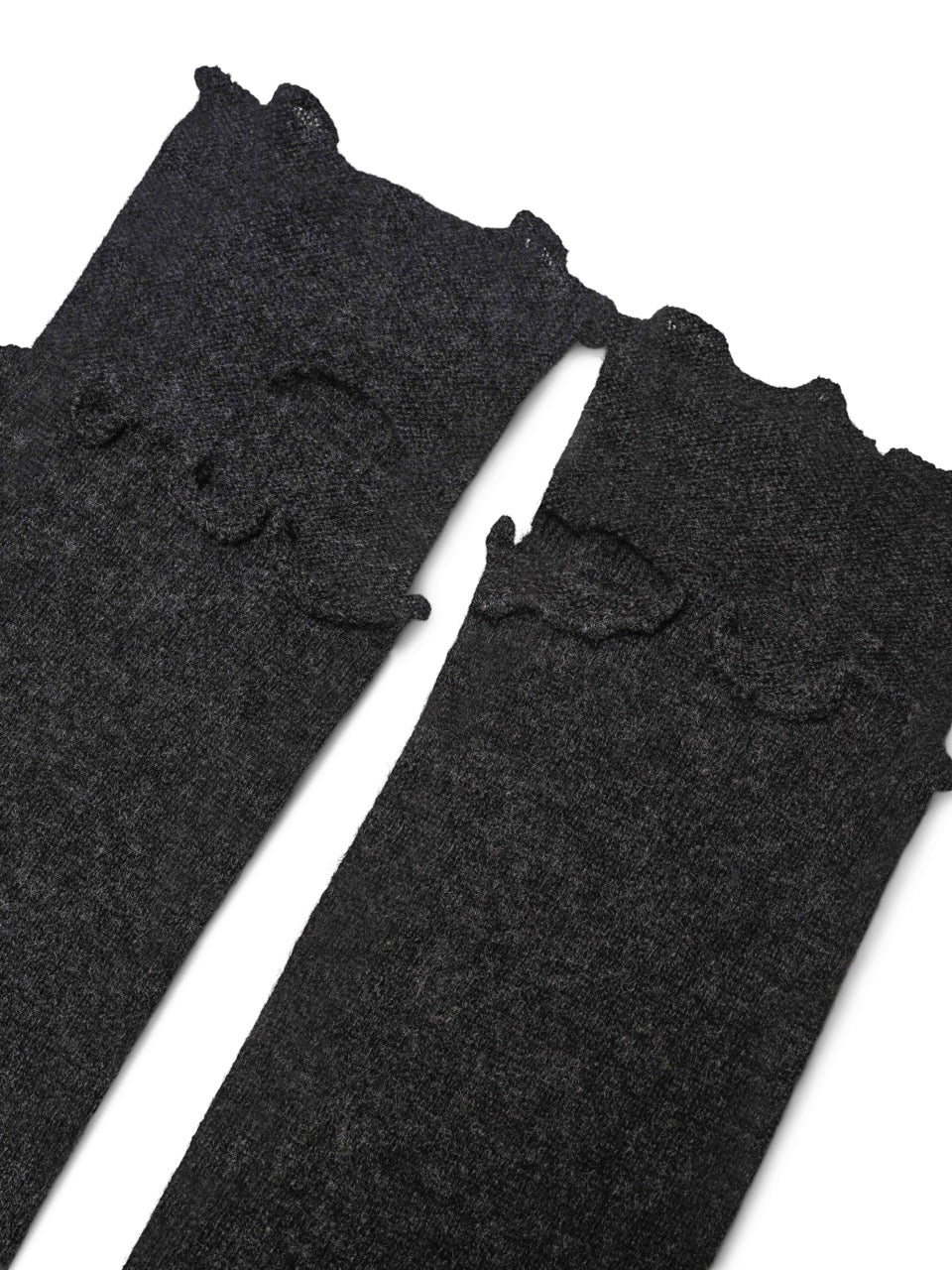 Cashmere Wrist Warmers – Charcoal Grey