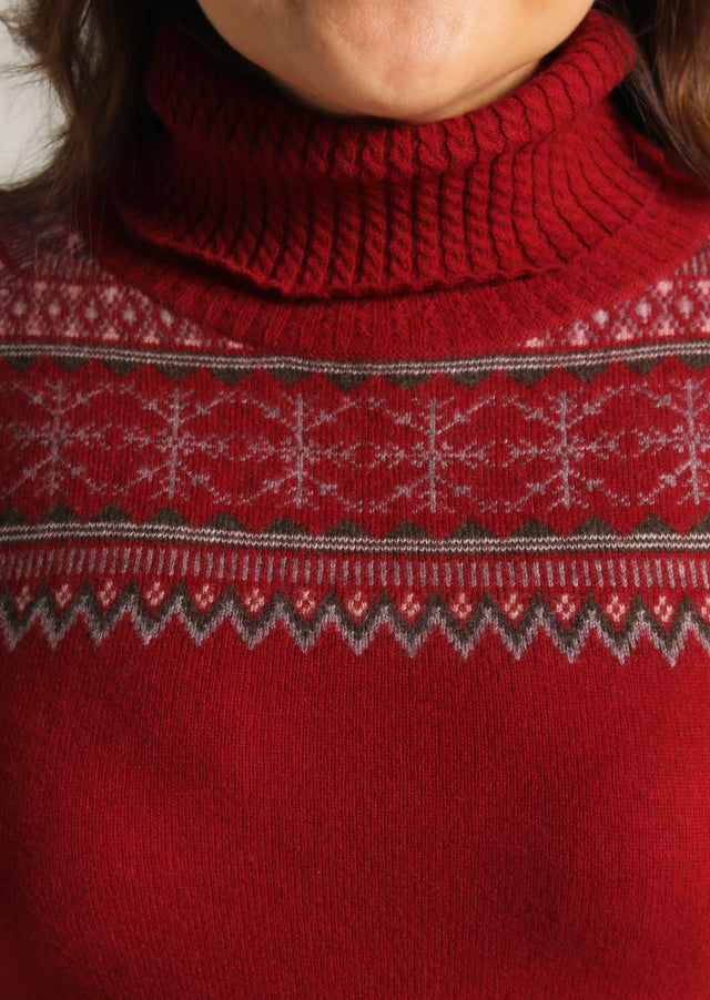 Norefjell Cashmere Sweater – Wine Red