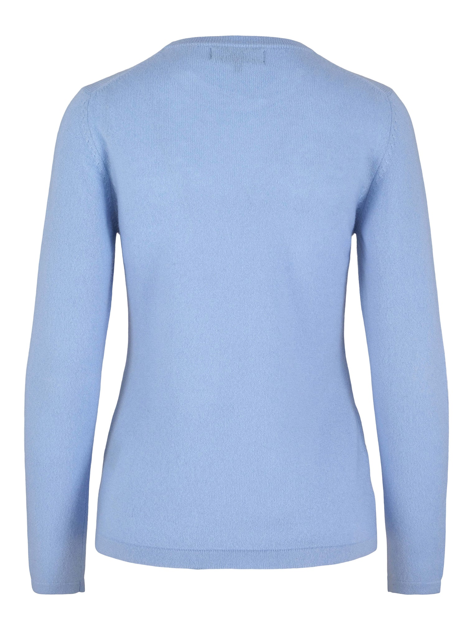 Round Neck Cashmere Sweater – Light Blue
