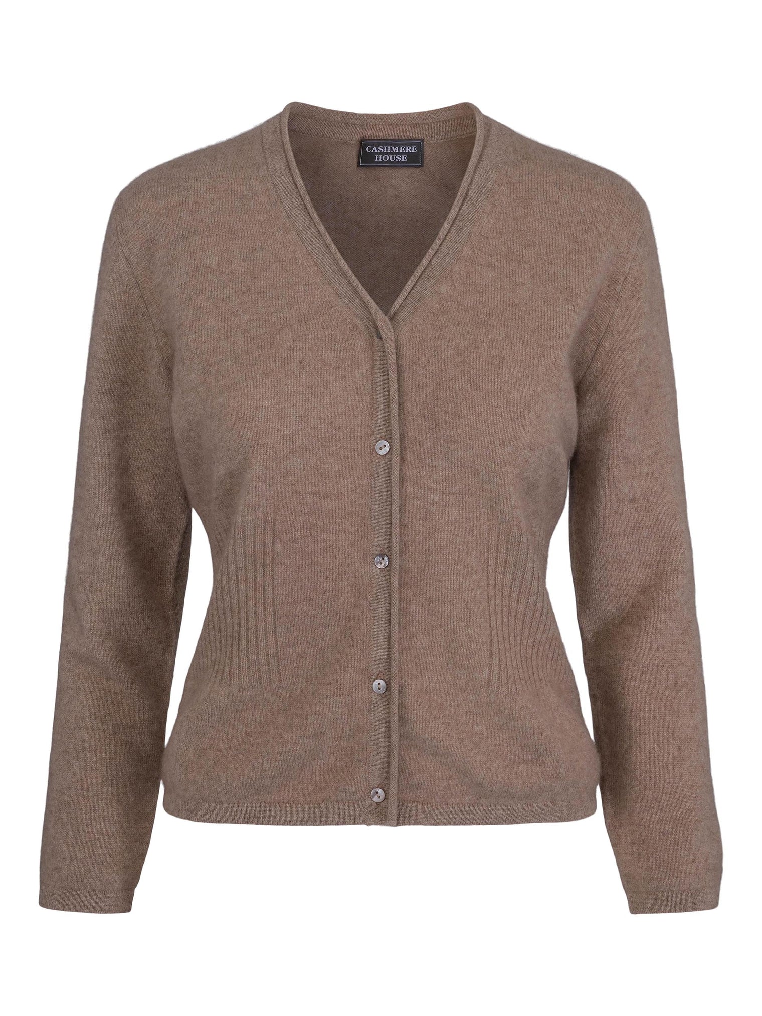Classic cashmere cardigan organic flared