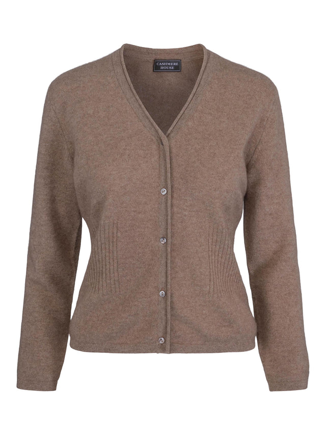 Classic cashmere cardigan organic flared