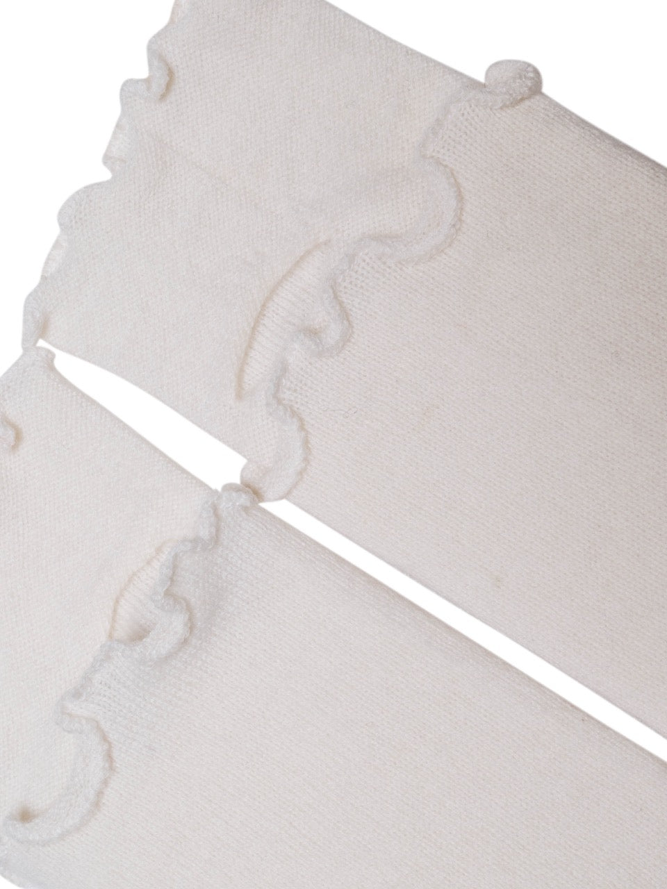 Cashmere Wrist Warmers – White