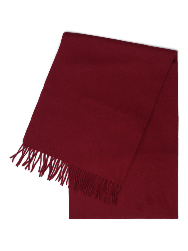 Cashmere scarf with fringes light blue