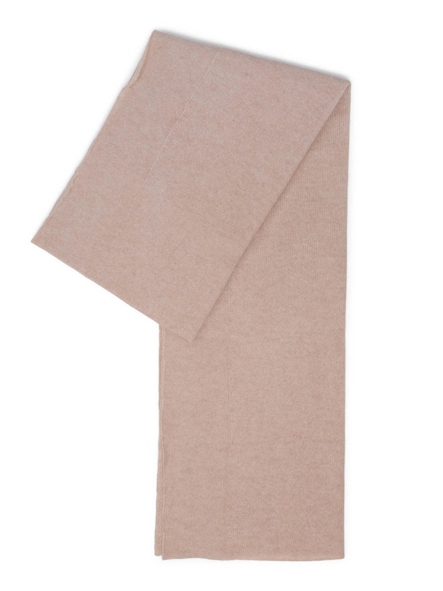 Knitted cashmere scarf light organic