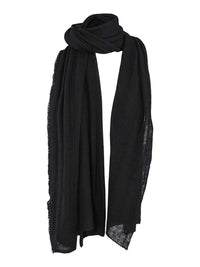 Big Knitted Cashmere Scarf – Black