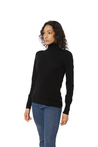 High neck cashmere sweater black