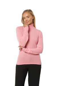 Turtleneck Cashmere Sweater – Bubblegum