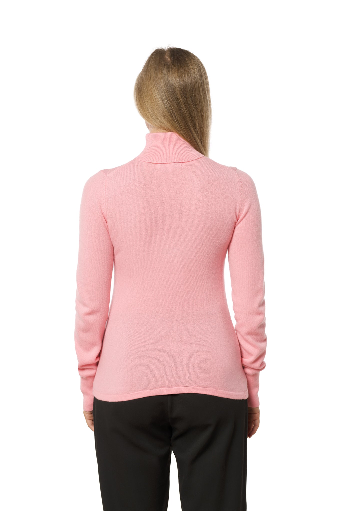 Turtleneck Cashmere Sweater – Bubblegum