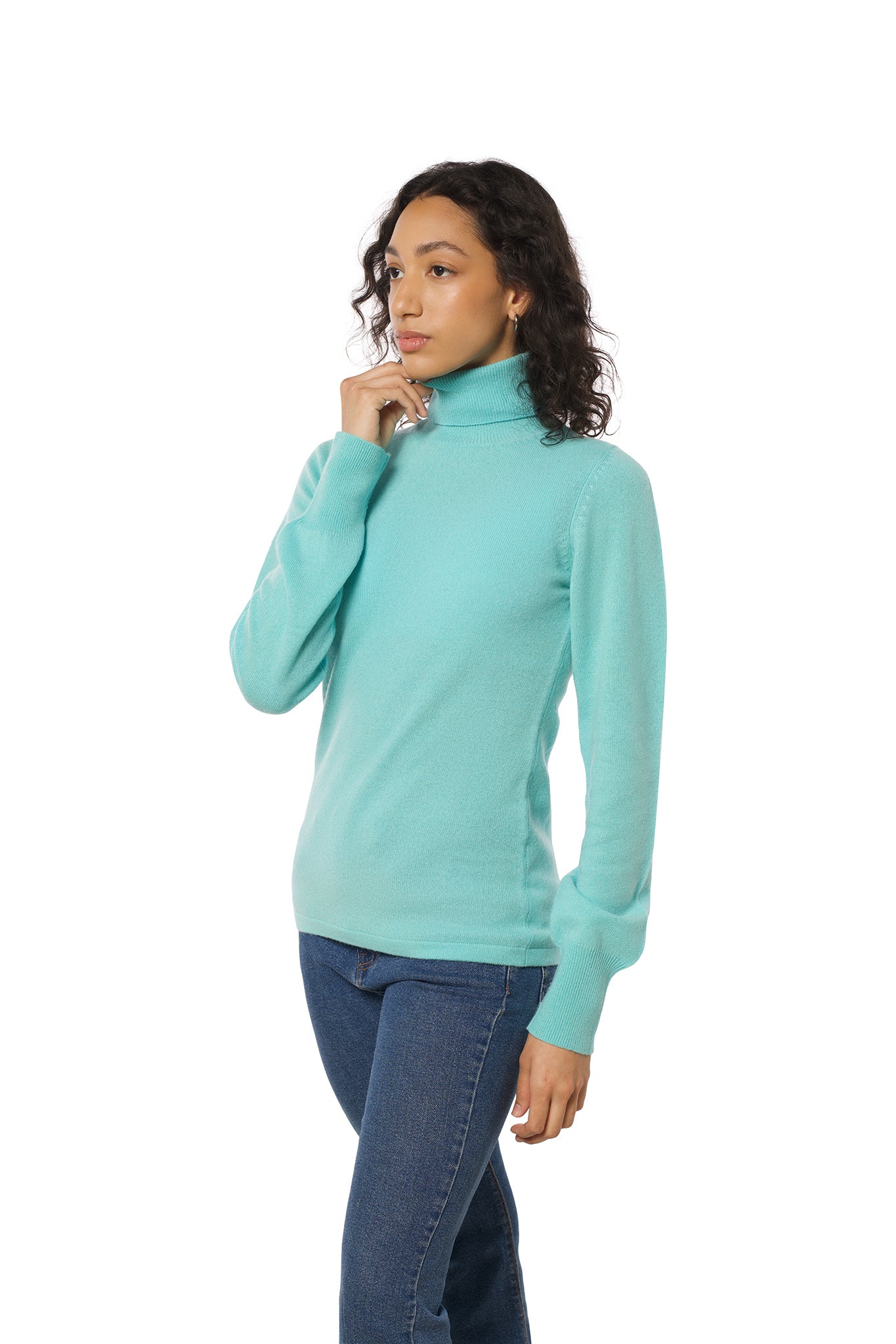 High neck cashmere sweater amalfi