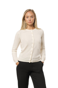 Classic Cashmere Cardigan – White