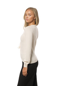 Classic Cashmere Cardigan – White