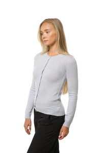 Classic Cashmere Cardigan – Blue Mist