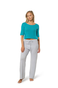 Short Sleeve Cashmere Sweater – Turquoise