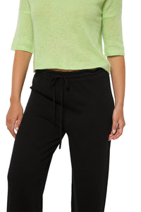 Short-sleeved cashmere sweater green