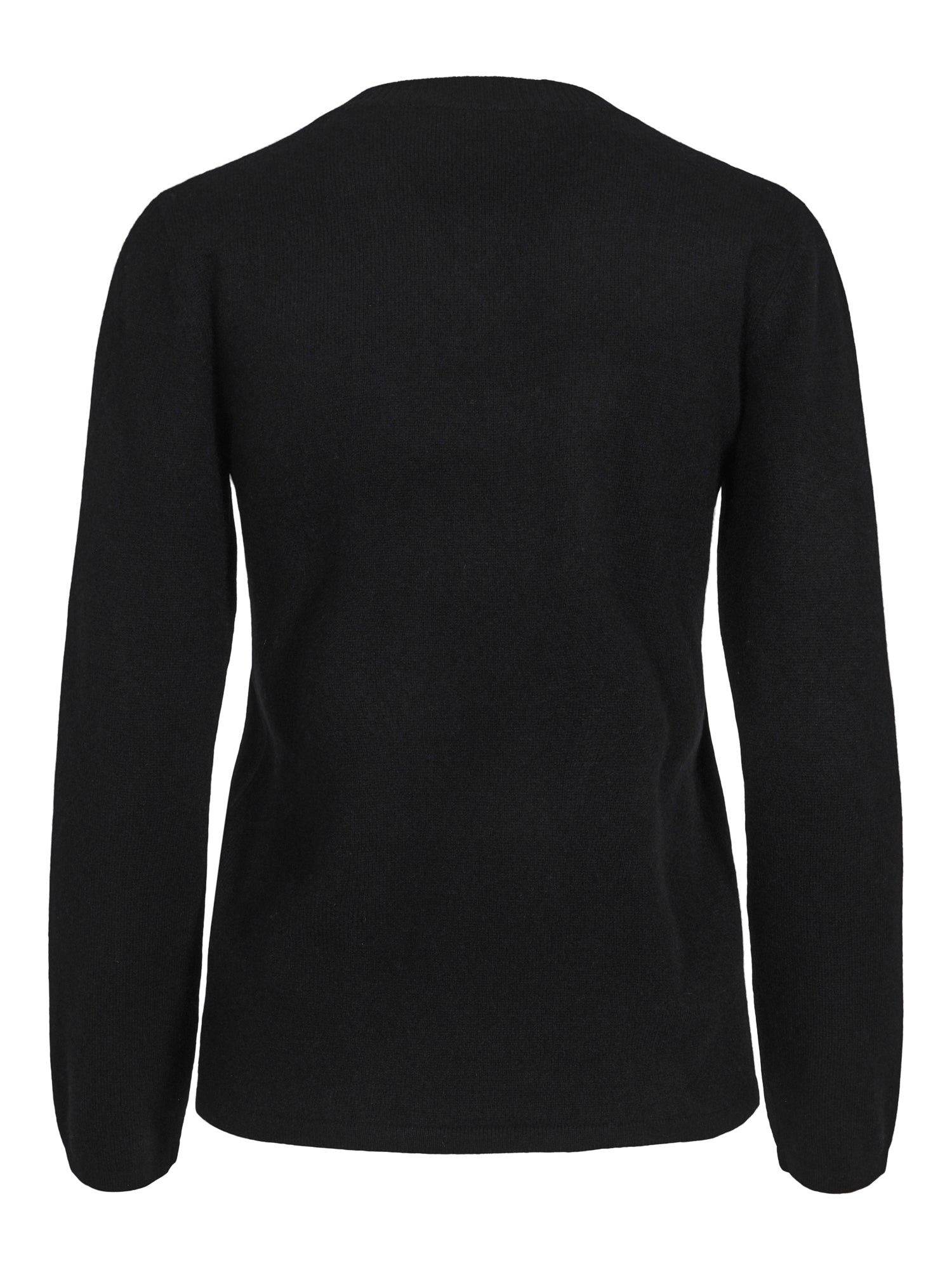 Classic Black Cashmere V-Neck Sweater
