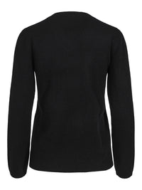Classic Black Cashmere V-Neck Sweater