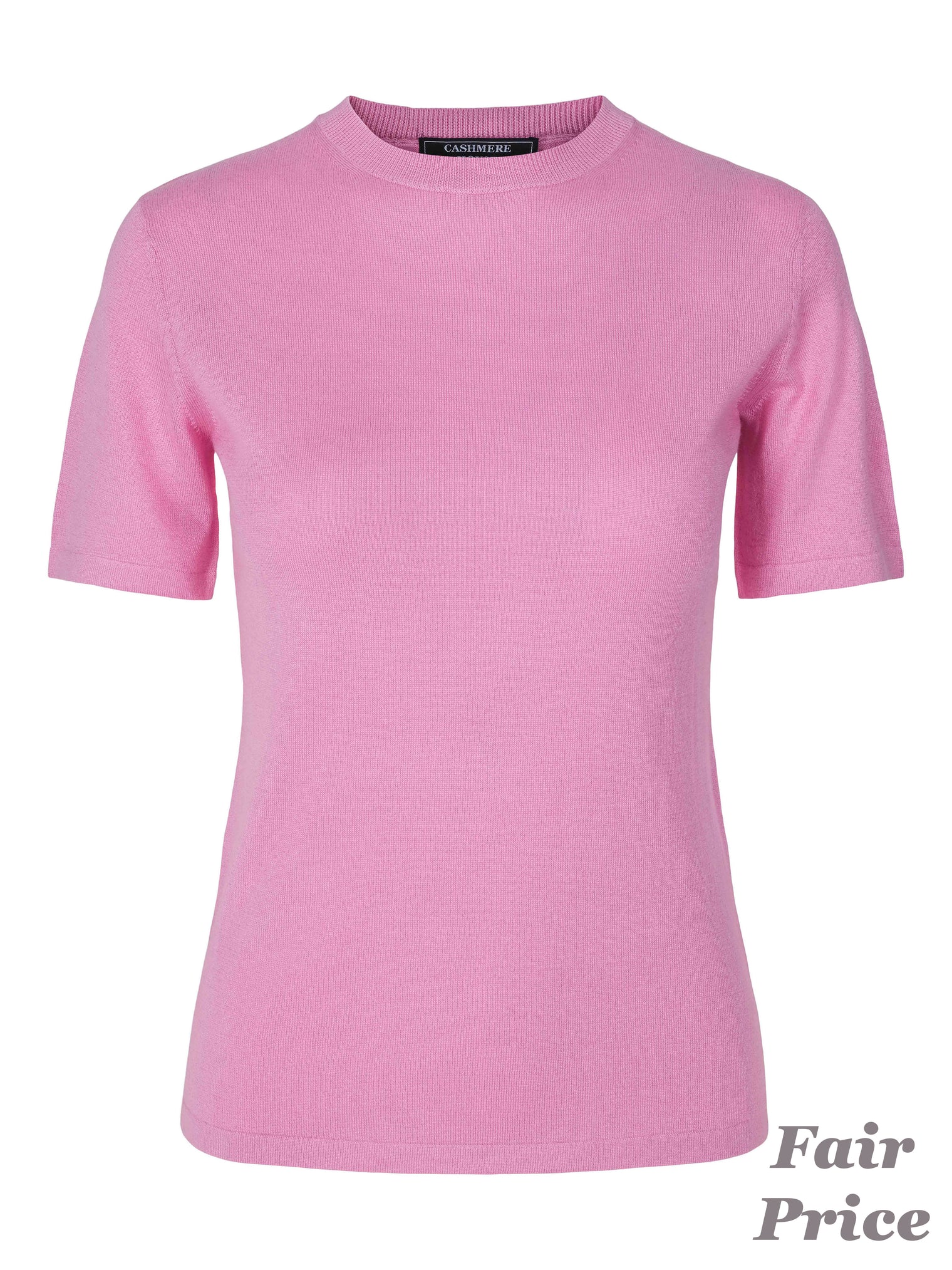 Timeless short-sleeved t-shirt in exclusive cashmere silk Pink