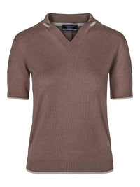 Polo in cashmere and silk mix nature