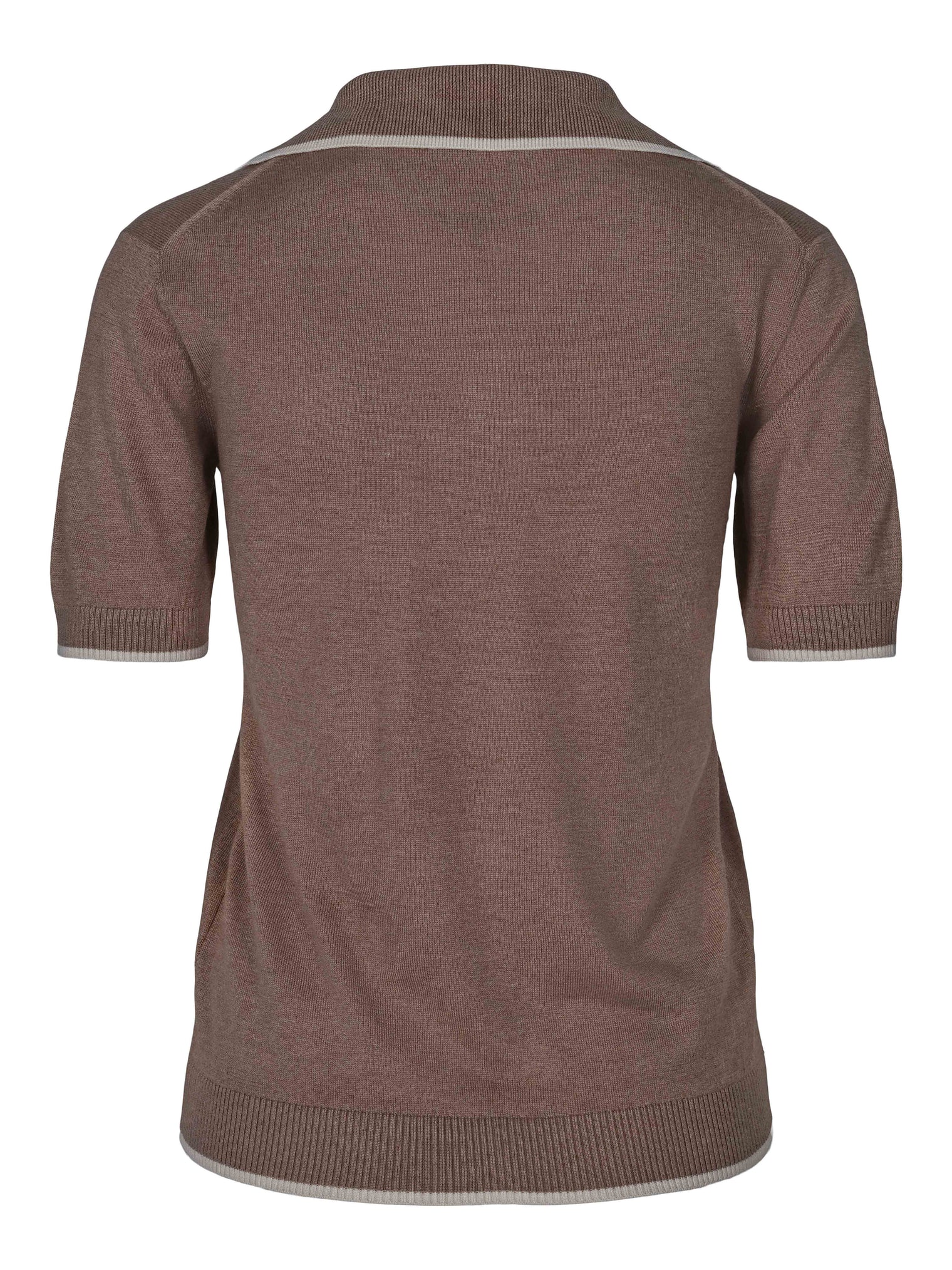 Polo in cashmere and silk mix nature