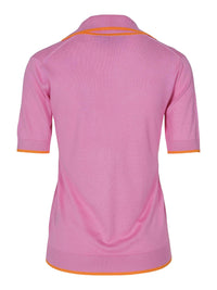 Cashmere and silk polo shirt Pink