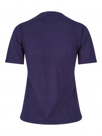 Timeless short-sleeved t-shirt in exclusive cashmere silk Navy blue
