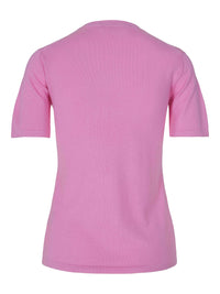 Timeless short-sleeved t-shirt in exclusive cashmere silk Pink