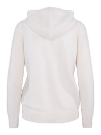 White cashmere hoodie jacket