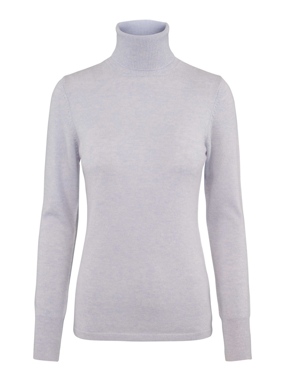 Turtleneck Cashmere Sweater – Blue Mist