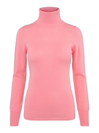 Turtleneck Cashmere Sweater – Bubblegum