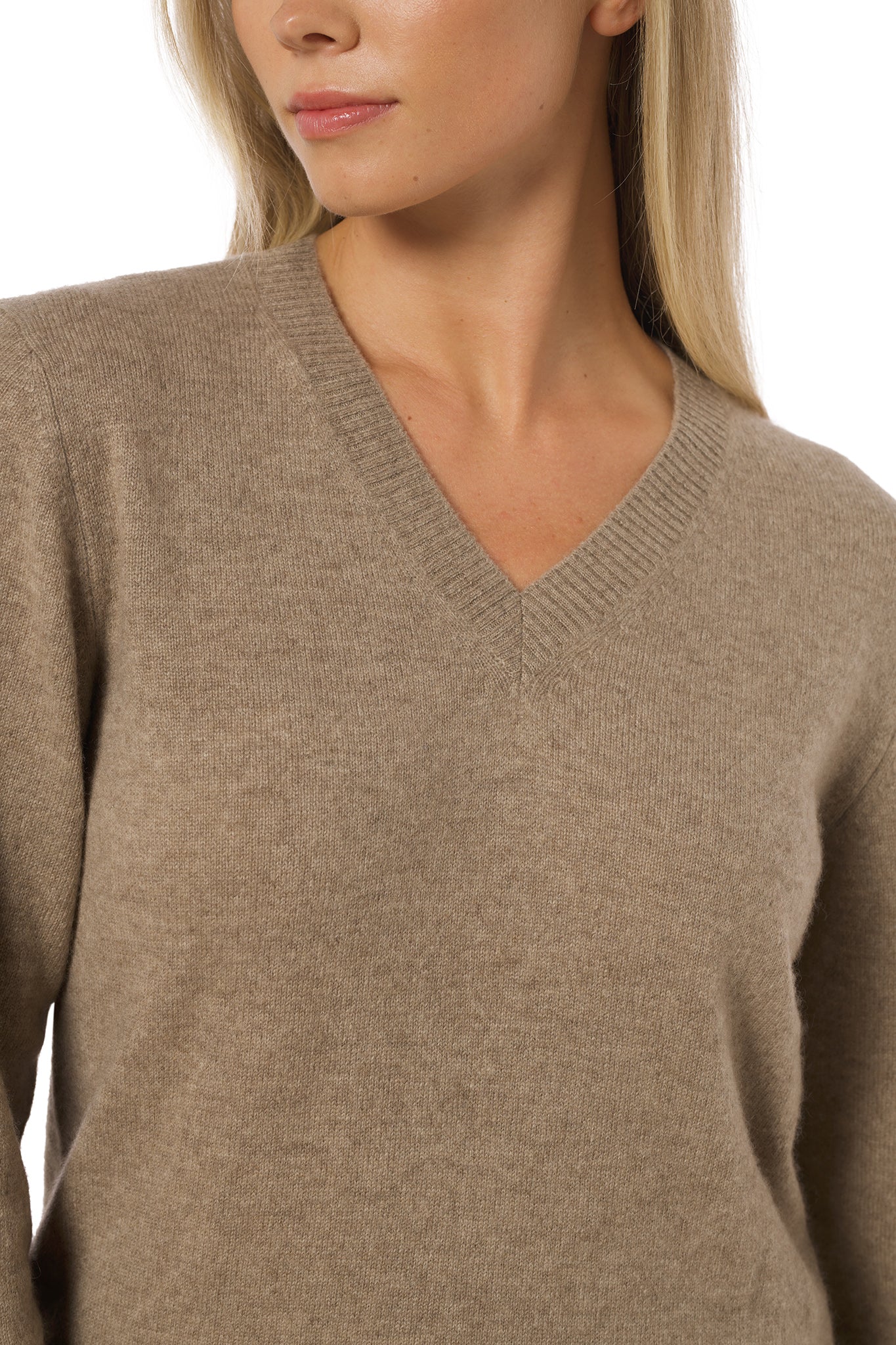 Classic Organic Cashmere V-Neck Sweater