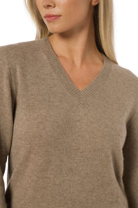 Classic Organic Cashmere V-Neck Sweater