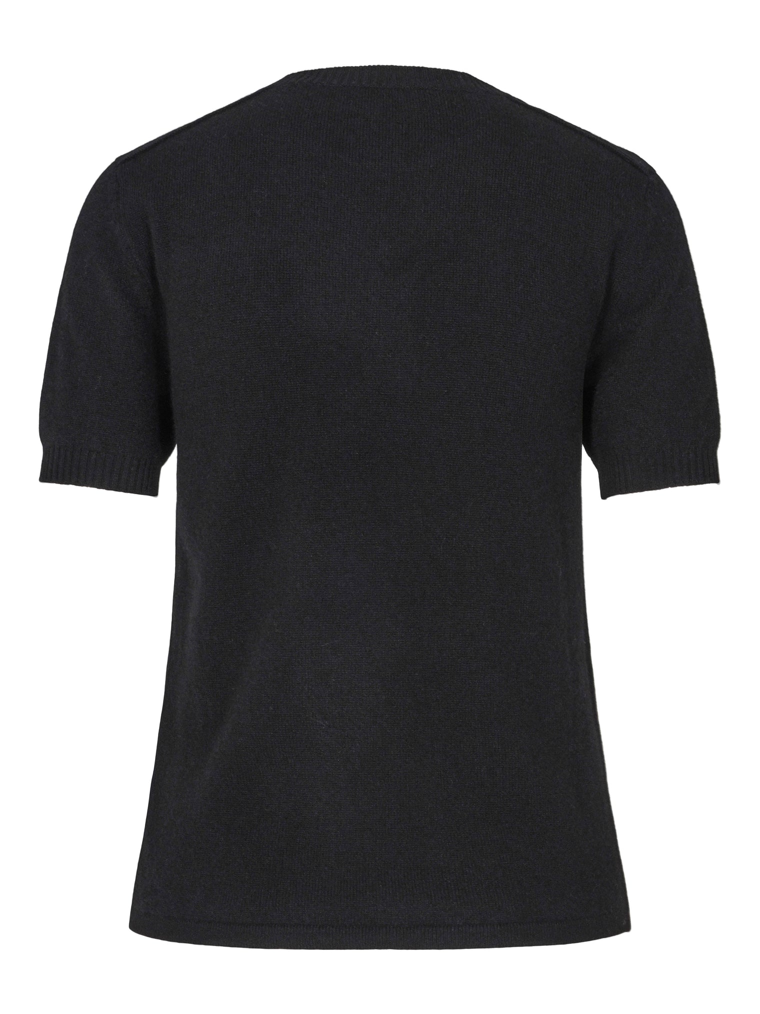 Short-sleeved cashmere t-shirt Black