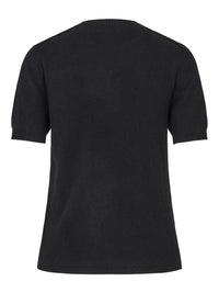 Short-sleeved cashmere t-shirt Black
