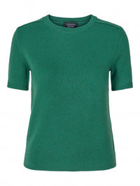 Short-sleeved cashmere t-shirt green