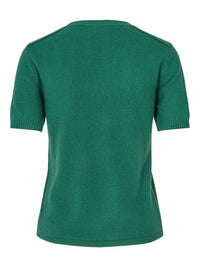 Short-sleeved cashmere t-shirt green