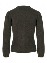 Classic cashmere cardigan moss green