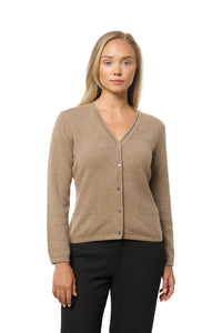 Classic cashmere cardigan organic flared