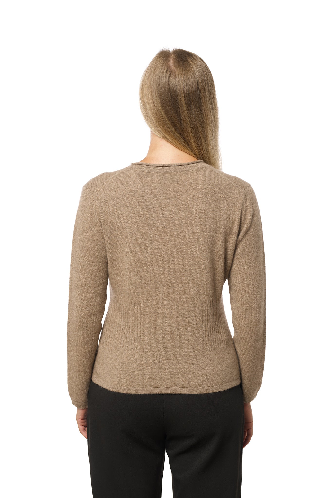 Classic cashmere cardigan organic flared