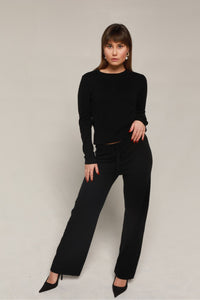 Cashmere trousers black