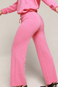 Cashmere trousers hot pink